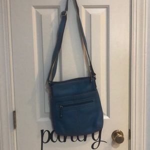 Blue Fossil Cross Body Bag